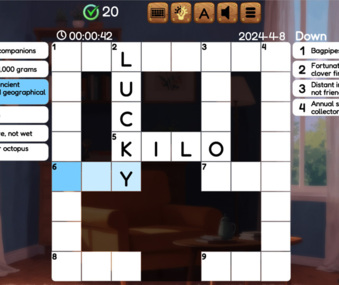 Crossword screenshot